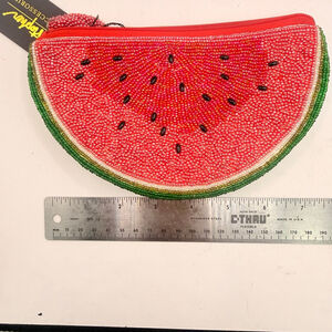 Vintage Y2K Women's Inge Christopher Watermelon Beaded Wristlet
